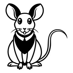 Fancy Mouse on white background