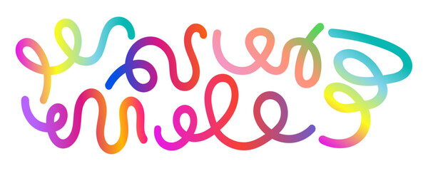 Abstract colorful gradient shapes set. Colorful fluid wave pattern. Vector illustration. Colorful gradient.