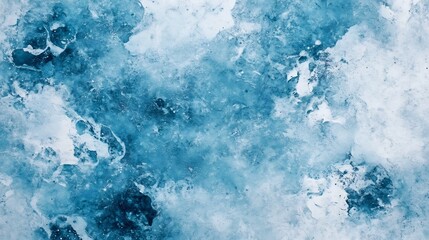 Obraz premium Exquisite Icy Texture with Intricate Crystalline Patterns in Shades of Blue