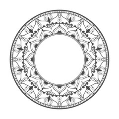 Simple and beautiful mandala coloring page vector illustration on white background
