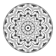 Simple and beautiful mandala coloring page vector illustration on white background