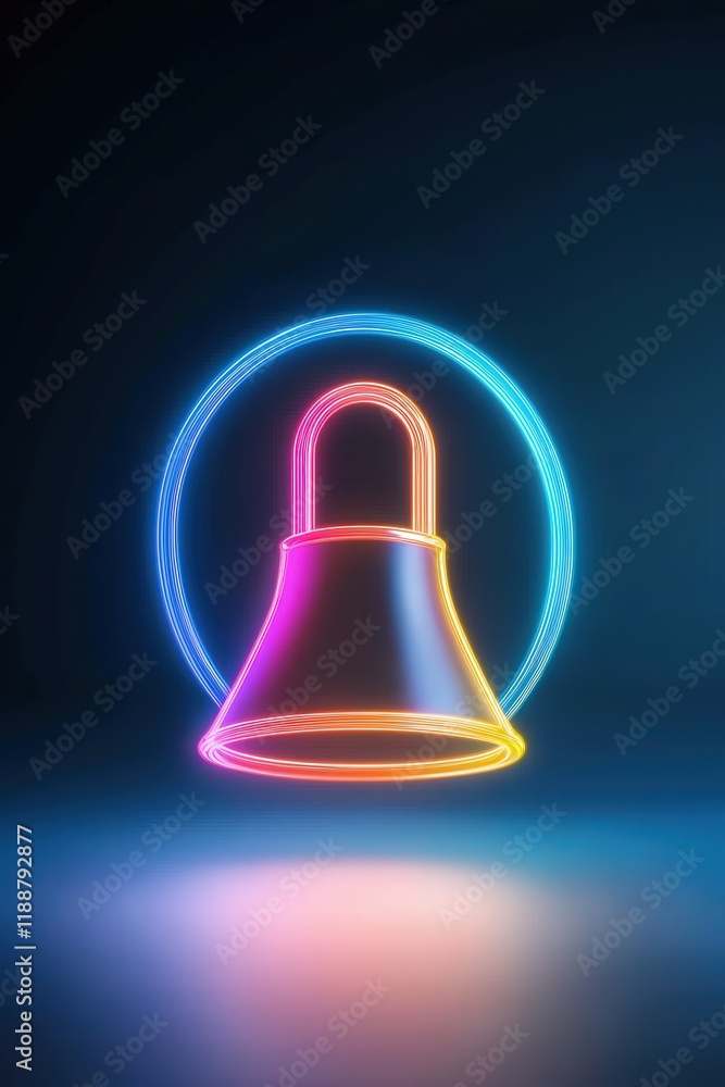 Poster a symbolic glowing mute icon representing seamless call control.
