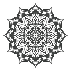 Simple and beautiful mandala coloring page vector illustration on white background