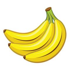 bananas isolated on white