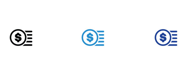 Dollar symbol flat icon, define value dollar sign icon outline style vector illustration isolated on white background.