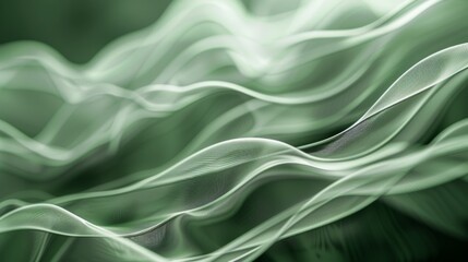 Obraz premium Abstract Green Wave Wallpaper
