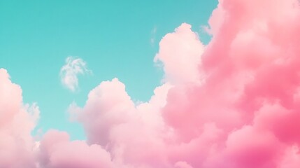 Fototapeta premium Pastel Clouds in a Dreamy Evening Sky with Soft,Whimsical Tone and Copy Space