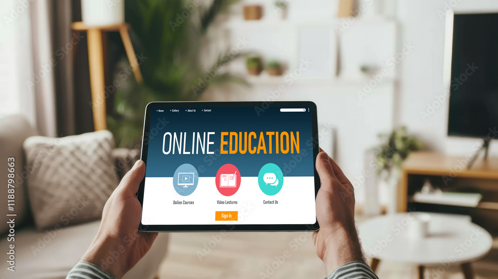 Poster e-learning website with brisk sofware for student to study online on the internet network