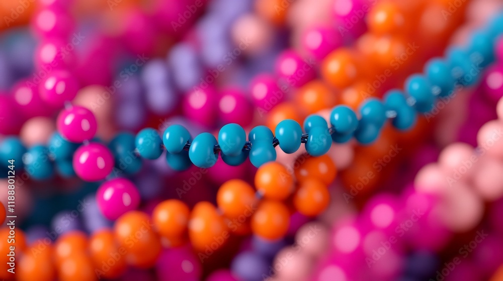 Aufkleber intricate peptide chains forming luminous 3d structures in nanotechnology-inspired background