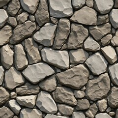 Fototapeta premium stone wall texture background , stone siding with different sized stones . generative ai 
