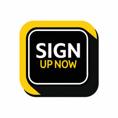 Minimalist Sign Up Button Vector Design.