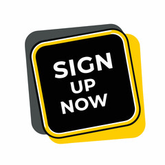 Minimalist Sign Up Button Vector Design.