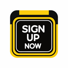 Minimalist Sign Up Button Vector Design.