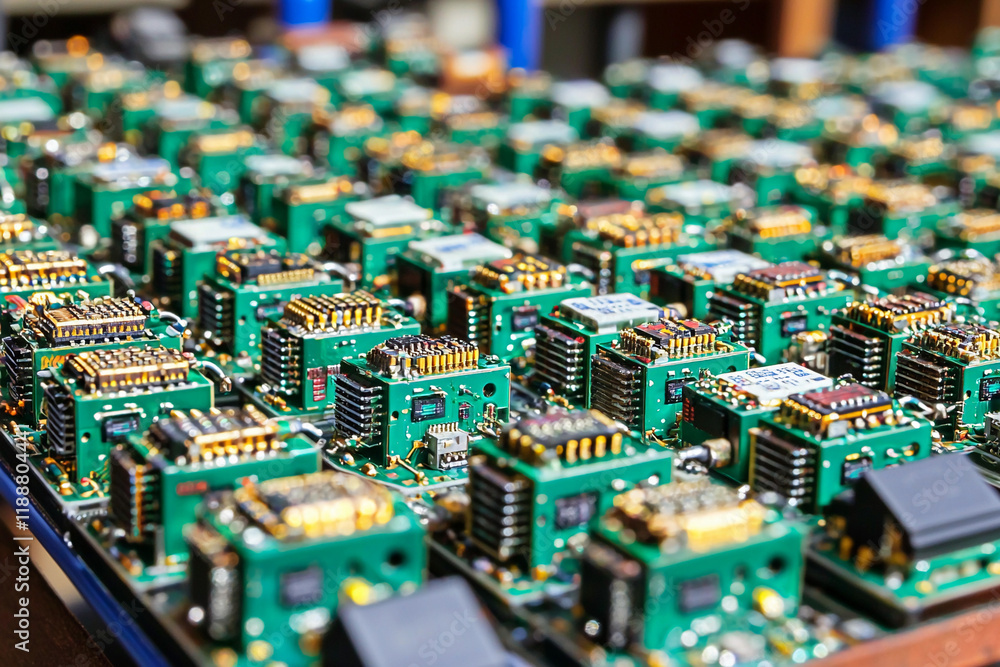 Poster close-up view of intricate microcircuits