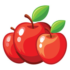 red apple with leaf