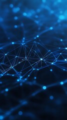 Obraz premium Abstract computer technology blue background