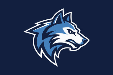 Wolf Head mascot logo design vector