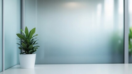 Frosted Glass with Subtle Lighting and Sophisticated Background