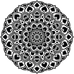 Beautiful circle pattern mandala art isolated on a white background, Indian style mandala art for festival decoration, decoration elements for meditation poster, henna, tattoo art, vector art 