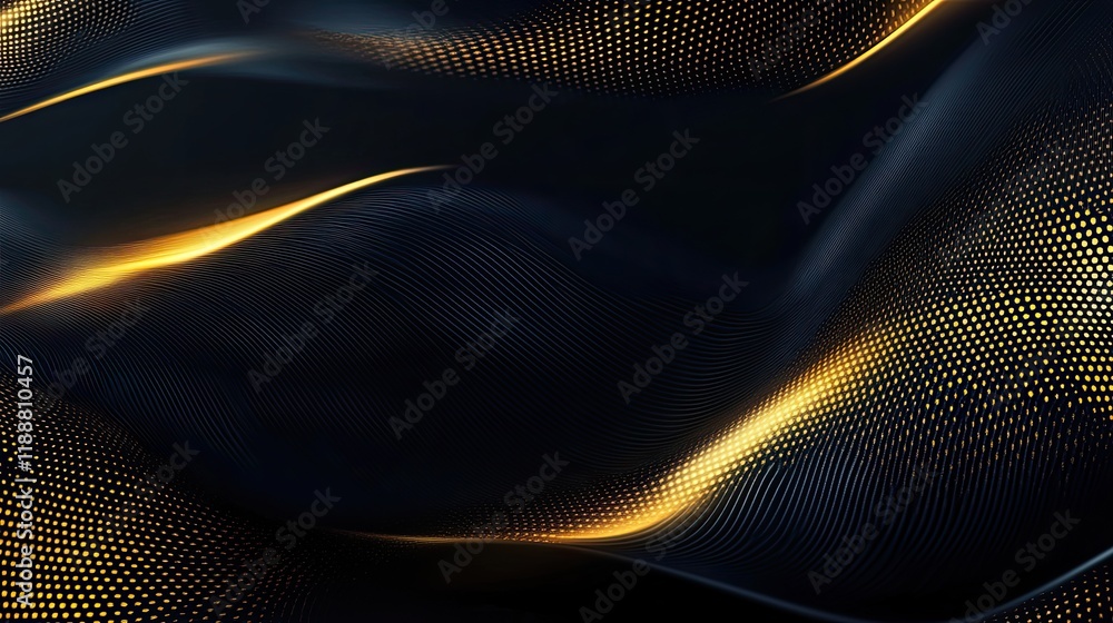 Poster an abstract luxury background featuring fluid gold patterns on a smooth, dark surface. the combinati