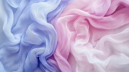 Obraz premium A dreamy pastel gradient blending soft lavender to powder blue, with smooth transitions and a calming atmosphere.