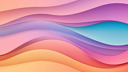 A dynamic gradient with flowing colors of vibrant cyan, purple, and warm peach, forming a mesmerizing iridescent design.