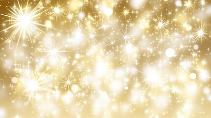 A glowing luxury gold background with radiant light bokeh and shimmering golden particles.