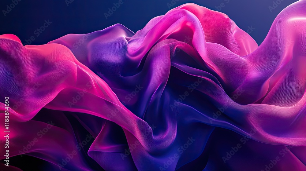 Poster a gradient background transitioning from rich magenta to deep navy blue, creating a vibrant and dyna
