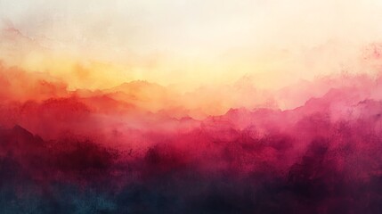 Naklejka premium Vibrant Painting of Dramatic Red and Yellow Sky Evoking Emotion and Beauty in Abstract Artistic Style