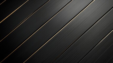 Obraz premium A luxurious black backdrop with thin gold lines running across, providing a sleek, contemporary design perfect for premium branding.