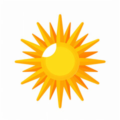 Vivid Golden Sun Icon: A Ray of Sunshine for Your Designs web app flat power    