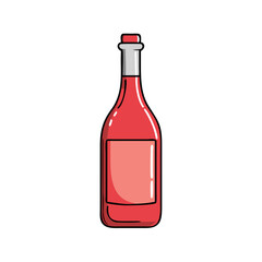 red wine bottle vector icon, red wine bottle vector illustration - simple illustration of red wine bottle, perfect for logos,and red wine bottle -themed designs.