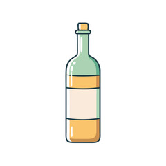 wine bottle vector icon, wine bottle vector illustration - simple illustration of wine bottle, perfect for logos,and wine bottle -themed designs.