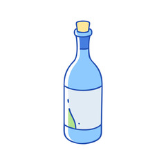 wine bottle vector icon, wine bottle vector illustration - simple illustration of wine bottle, perfect for logos,and wine bottle -themed designs.
