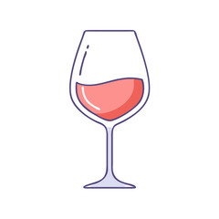 wine tasting glass vector icon, wine tasting glass vector illustration - simple illustration of wine tasting glass, perfect for logos,and wine tasting glass -themed designs.