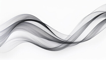 Fototapeta premium grey wave abstract artistic blend line on white background