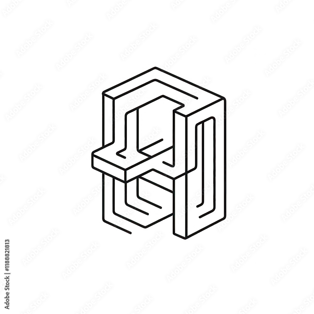 Aufkleber abstract geometric design representing innovative concepts and modern ideas., isolated on a transpar