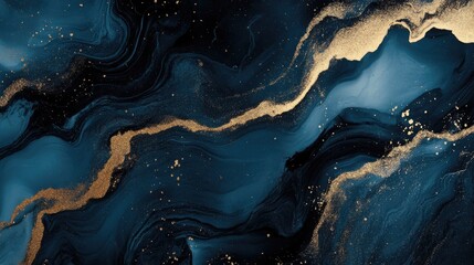 Fototapeta premium A sophisticated abstract background with a blend of metallic gold and rich, dark tones. The design creates an upscale feel ideal for luxury branding.