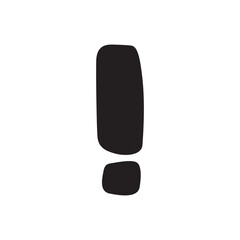exclamation mark on white