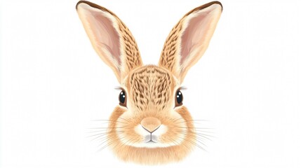 Obraz premium Wide Angle Female Wild Animal Rabbit Head: Shy Rabbit Details