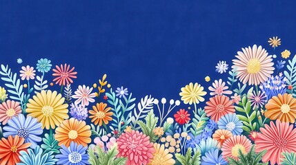 Vibrant Floral Border: A Symphony of Colors