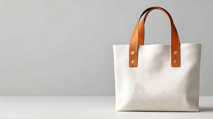 Mockup showcase of canvas bag design minimalist studio photography