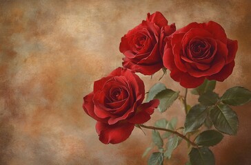 background with red roses
