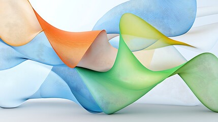Abstract Colorful Waves  Flowing Fabric Design   D Render  Swirling Lines  Dynamic Texture