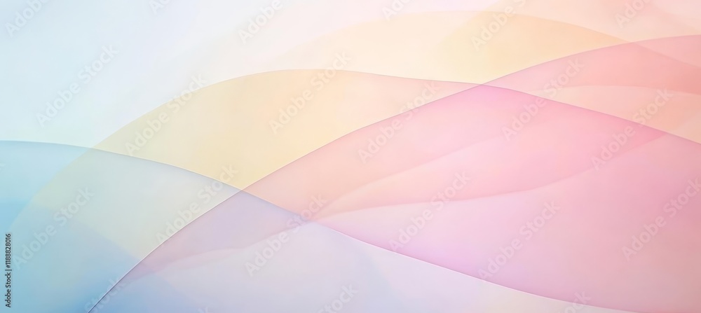 Aufkleber Abstract Pastel Swirls Soft and Elegant Background with Flowing Lines, Perfect for Design Projects.