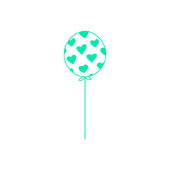 ballon illustration on white