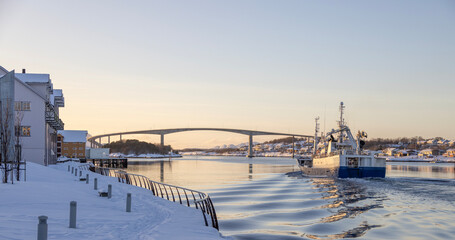 RADEK is a Fishing Vessel and is sailing under the flag of Norway. Her length overall (LOA) is 44 meters and her width is 10.03 meters. Here passsing Brønnøysund