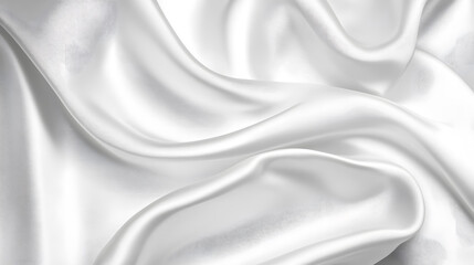 Fototapeta premium A luxurious white silk fabric texture forms a rich background.
