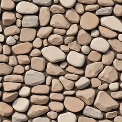 stone wall texture background , brown stone siding with different sized stones . generative ai 