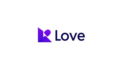 A colorful love logo symbolizes deep affection and emotional connection, perfect for Valentine's Day or any event celebrating love and relationships